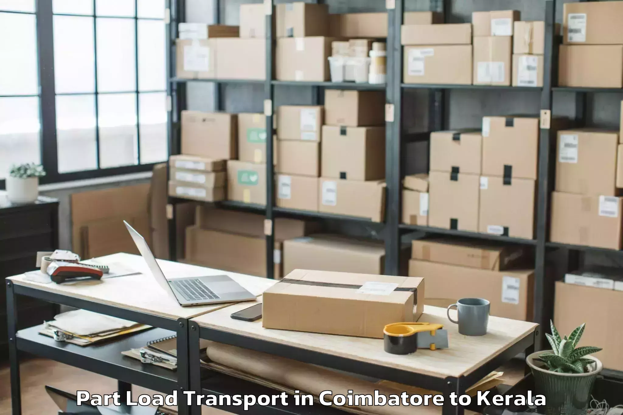 Easy Coimbatore to Chavara Part Load Transport Booking